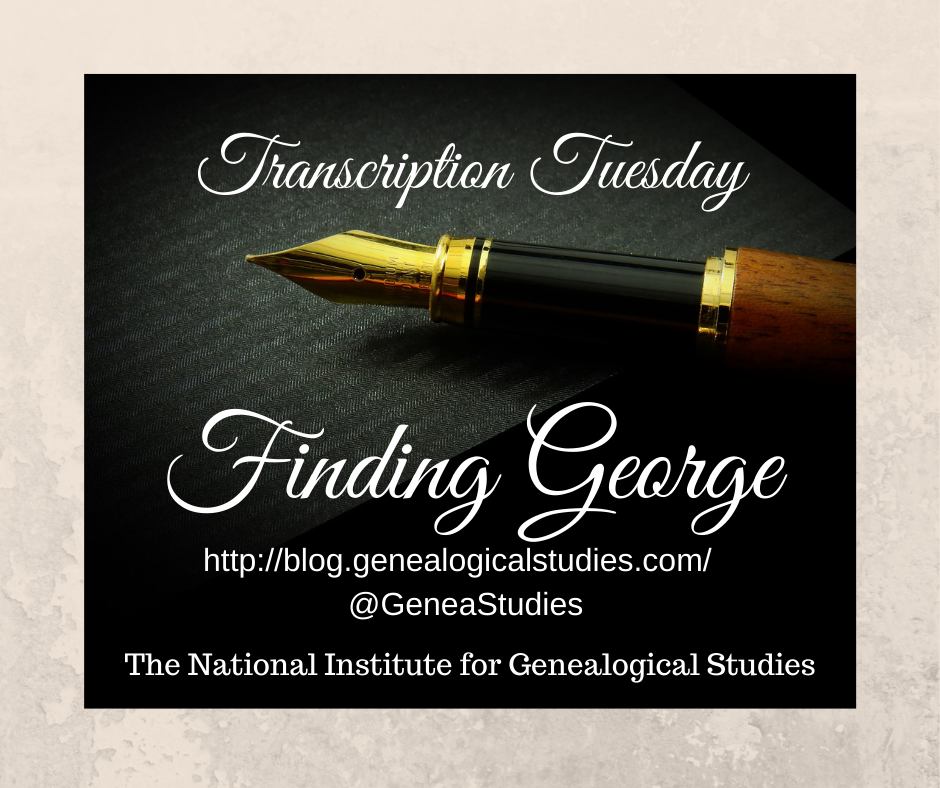 Transcription Tip: Finding George