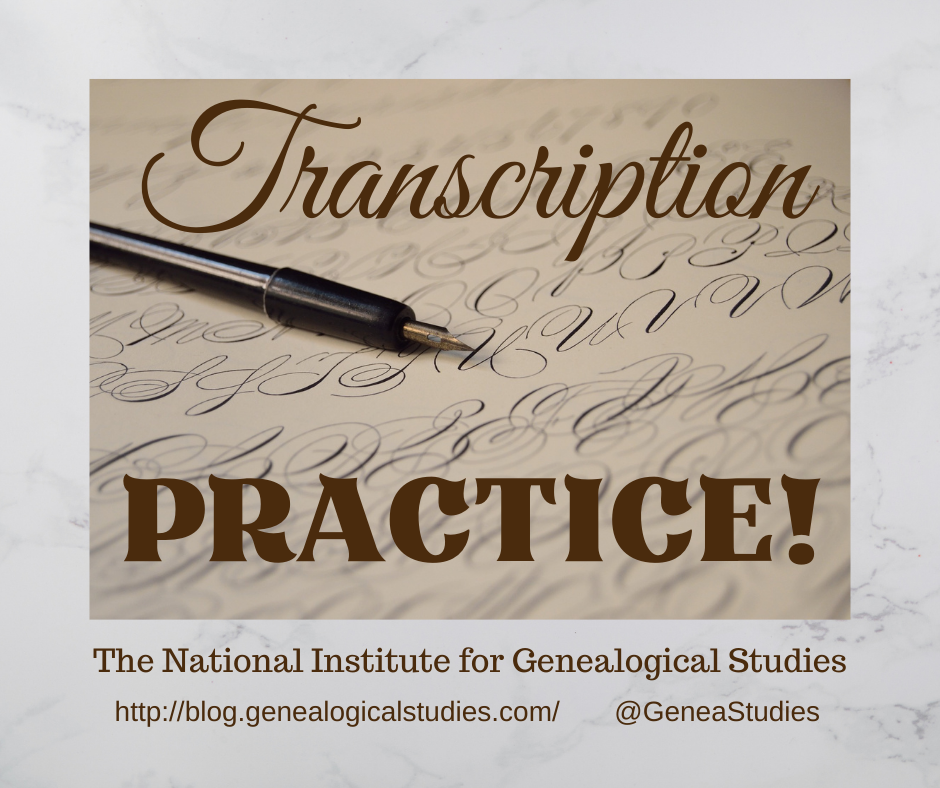 Transcription Tuesday – Practice