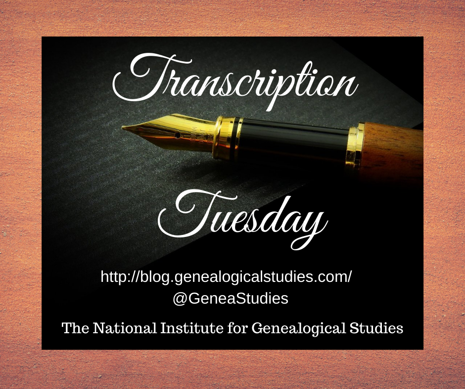 Transcription Tuesday – Context Matters