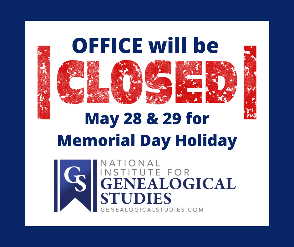 Office Closed for Memorial Holiday
