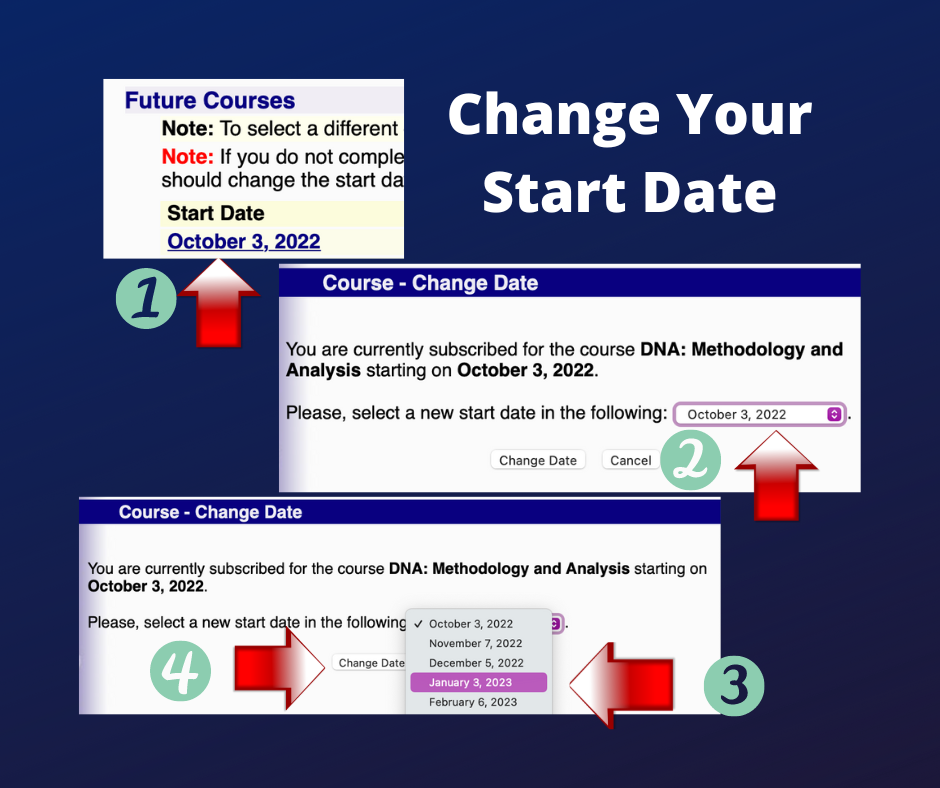 How to Change the Start Date for Your Course