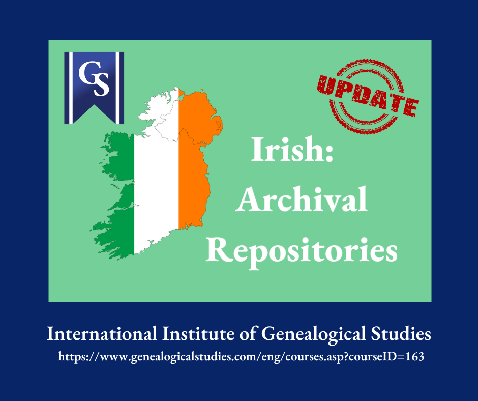 Course Update – Irish: Archival Repositories