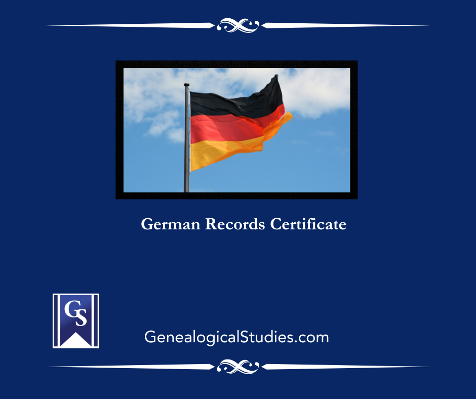 German Records Certificate